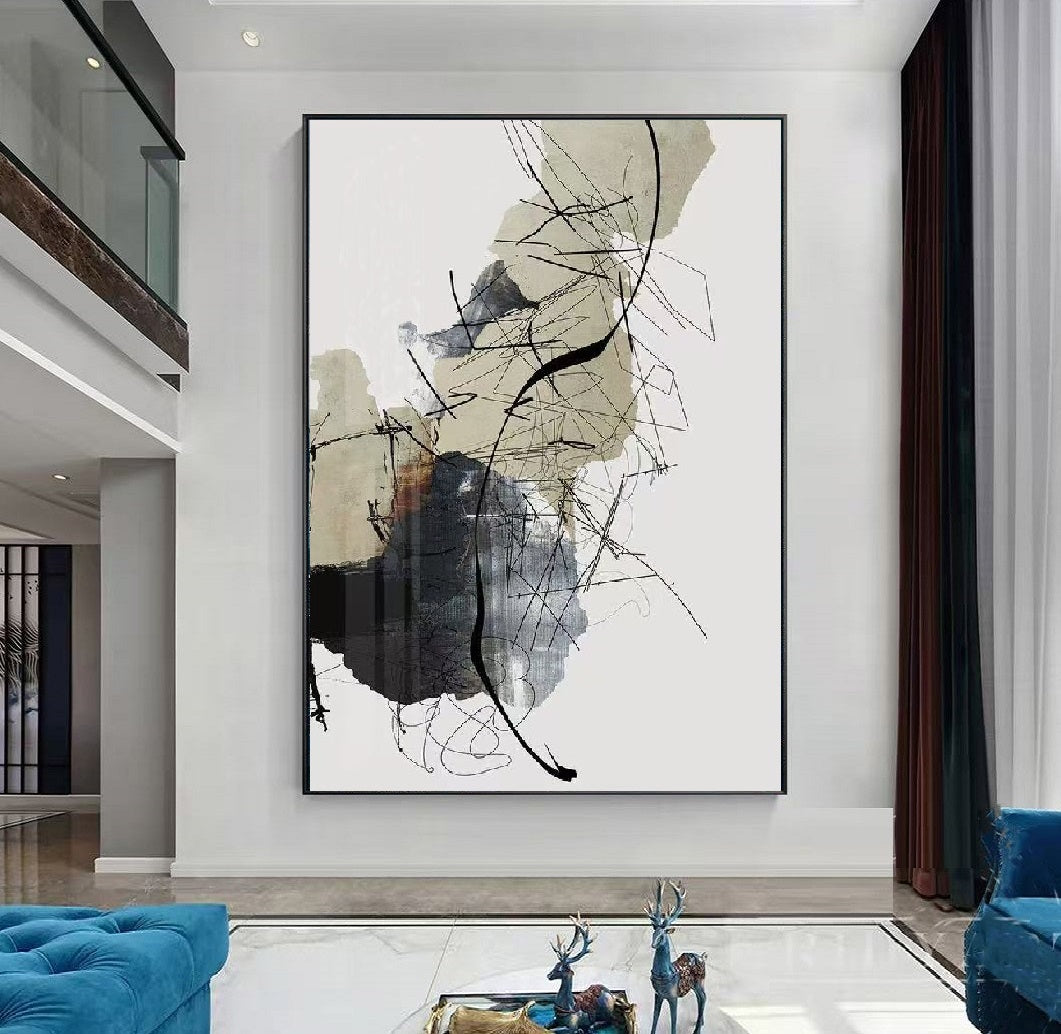 Handcrafted Abstract Painting Fine Art For Homedecor MA1176B