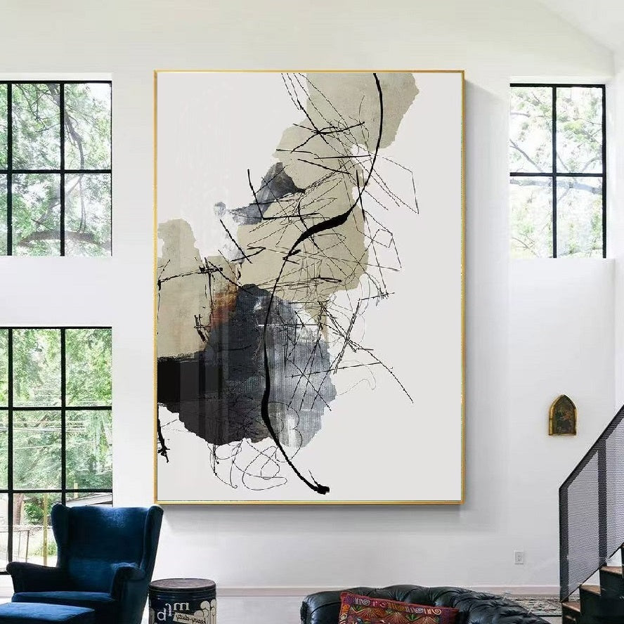Handcrafted Abstract Painting Fine Art For Homedecor MA1176B