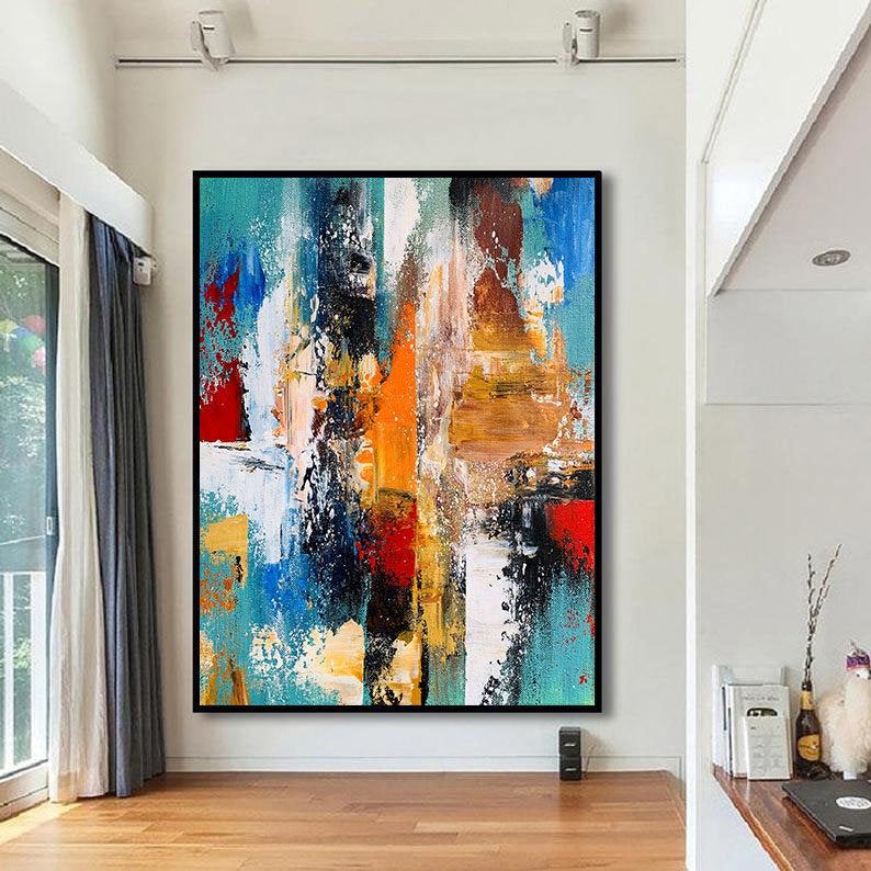 Handcrafted Abstract Painting Fine Art For Homedecor MA1213