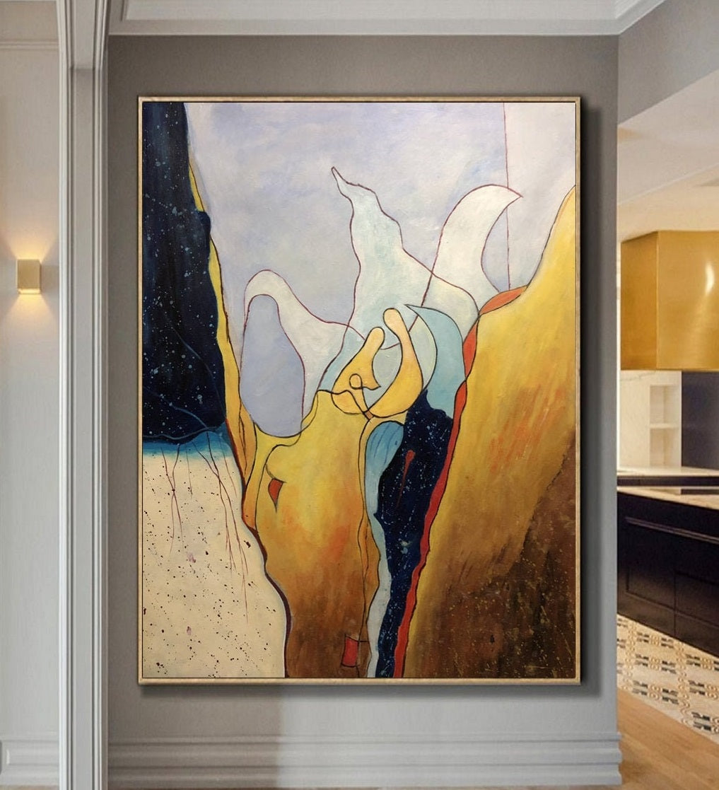 Handcrafted  Oil Paintings Acrylic paintings On Canvas Abstract paintings Wall Art MA1320