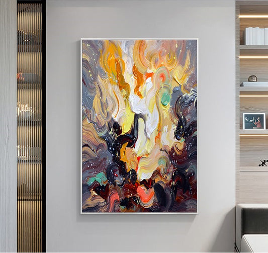 Handcrafted Abstract Painting Fine Wall Art For Homedecor AB1092