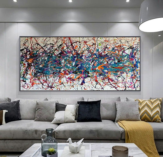 Handcrafted Abstract Painting Fine Art For Homedecor MA1354