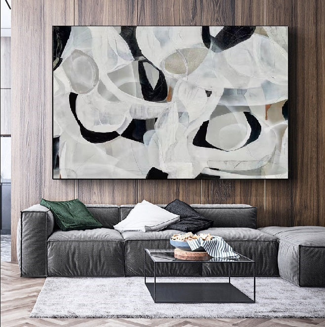 Handcrafted Abstract Painting Fine Art For Homedecor MA1418
