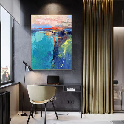 Handcrafted Abstract Painting Fine Art For Homedecor MA1499