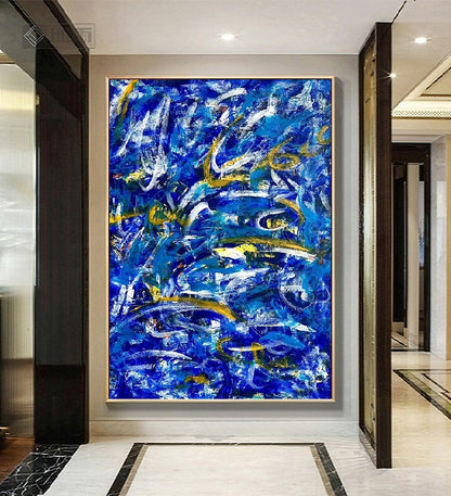Handcrafted Abstract Painting Fine Art For Homedecor MA1606