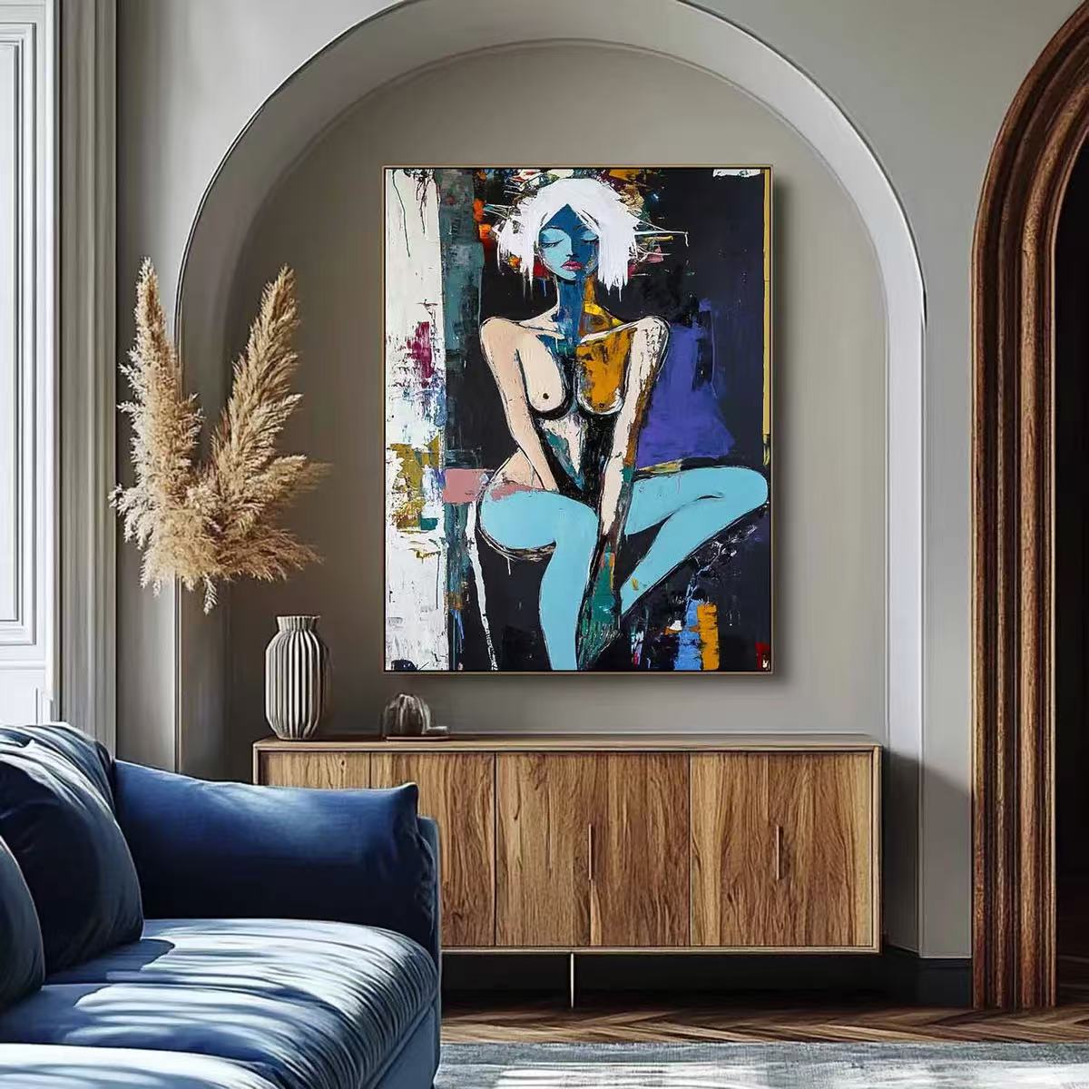 Handcrafted Modern Painting Fine Art For Homedecor MB1048