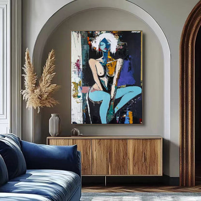Handcrafted Modern Painting Fine Art For Homedecor MB1048