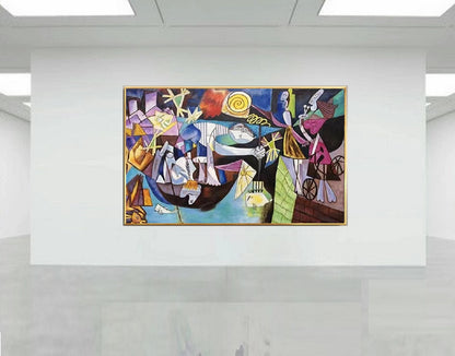 Handcrafted Modern Painting Fine Art For Homedecor MB1136