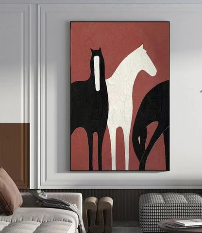 Handcrafted Modern Animal Painting Fine Wall Art For Homedecor MDA1001