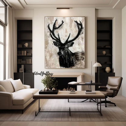 Handcrafted Modern Animal Painting Fine Wall Art For Homedecor MDA1010
