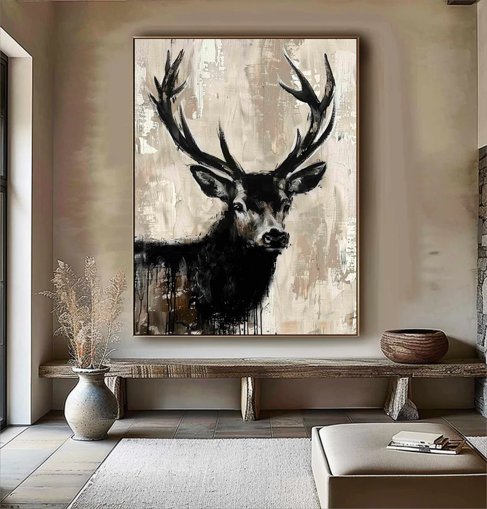 Handcrafted Modern Animal Painting Fine Wall Art For Homedecor MDA1011