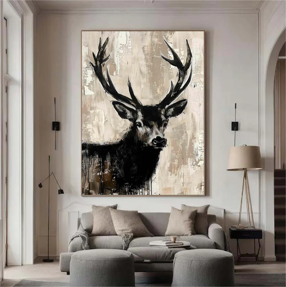 Handcrafted Modern Animal Painting Fine Wall Art For Homedecor MDA1011