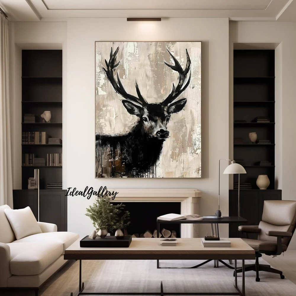 Handcrafted Modern Animal Painting Fine Wall Art For Homedecor MDA1011