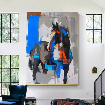 Modern animal painting with expressive brushstrokes