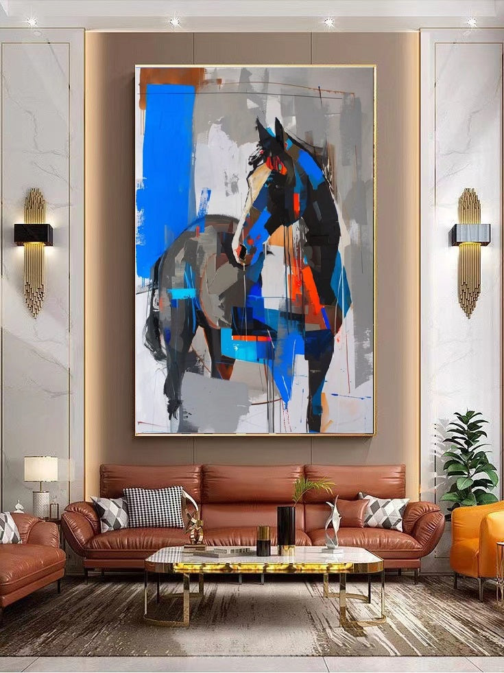 Modern animal painting with expressive brushstrokes