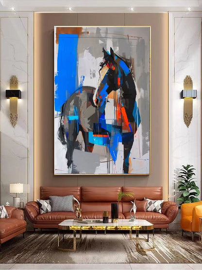 Modern animal painting with expressive brushstrokes