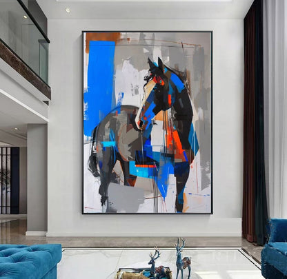 Modern animal painting with expressive brushstrokes