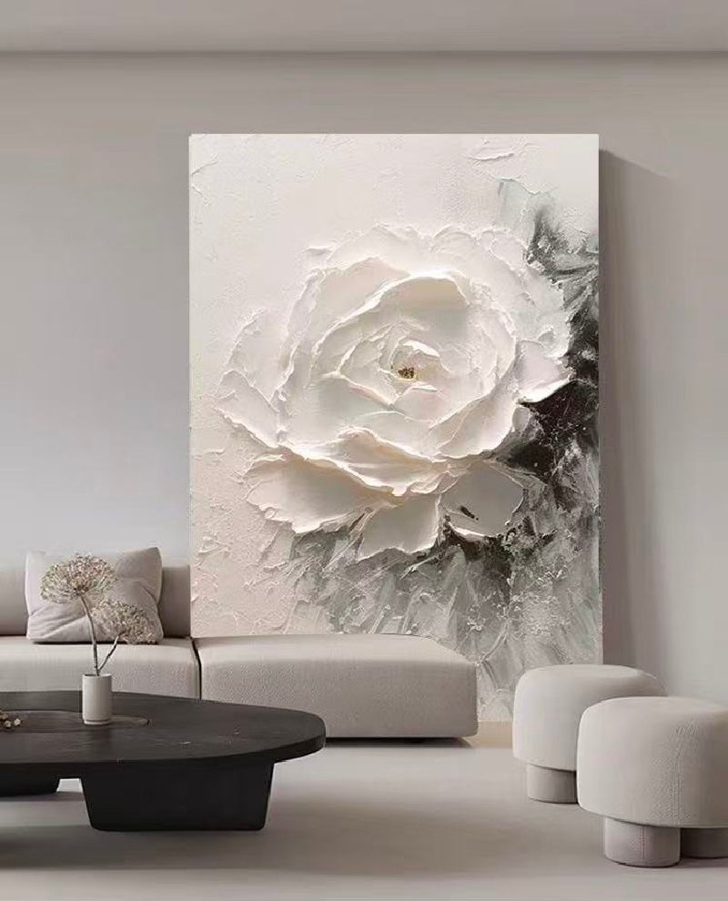 Modern Handcrafted Flower Painting Fine Wall Art For Home Decor MDF10120