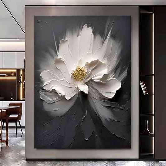 Modern Handcrafted Flower Painting Fine Wall Art For Home Decor MDF1016