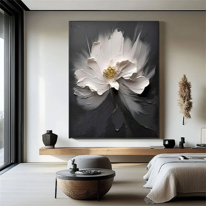 Modern Handcrafted Flower Painting Fine Wall Art For Home Decor MDF1016