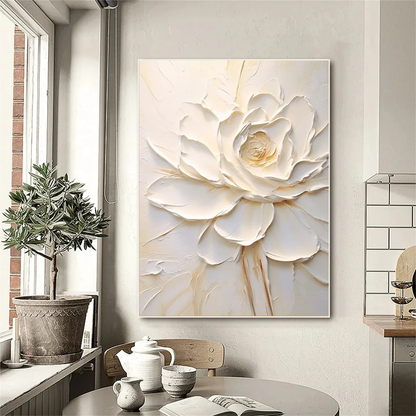 Modern Handcrafted Flower Painting Fine Wall Art For Home Decor MDF1018
