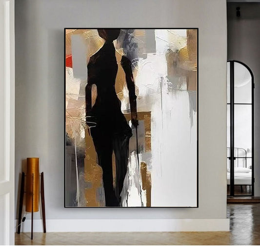 Handcrafted Modern Figure Painting Fine Wall Art For Homedecor MDP1003