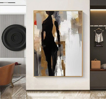 Handcrafted Modern Figure Painting Fine Wall Art For Homedecor MDP1003