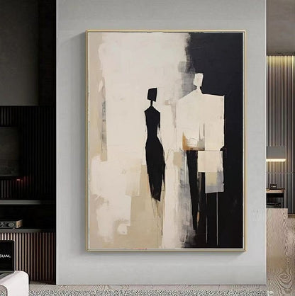 Handcrafted Modern Figure Painting Fine Wall Art For Homedecor MDP1004B