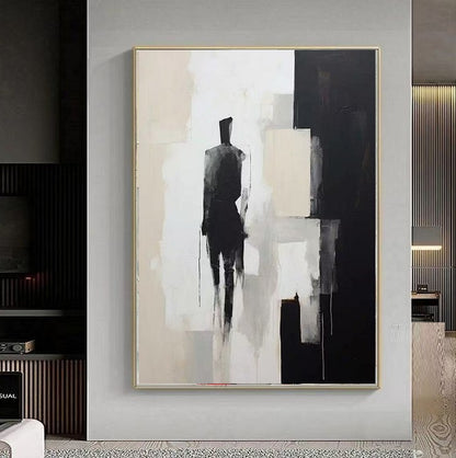 Handcrafted Modern Figure Painting Fine Wall Art For Homedecor MDP1004C
