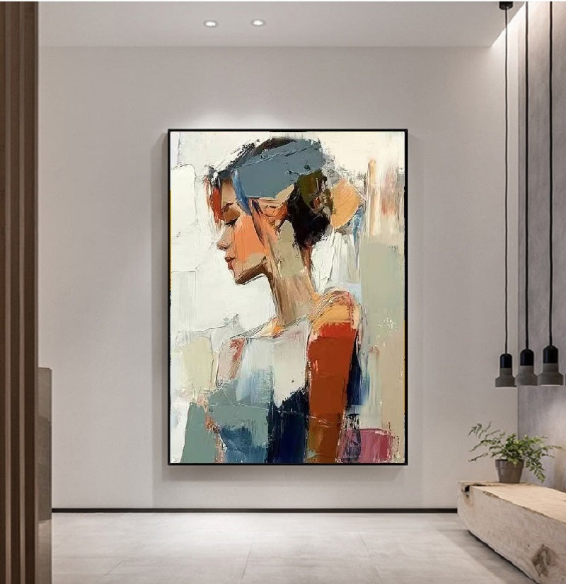 Modern Handcrafted Figure Painting Fine Wall Art For Home Decor MDP1005