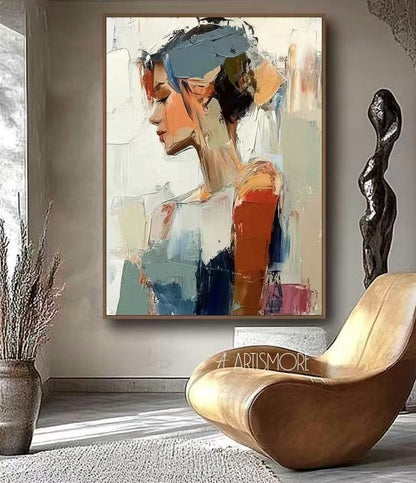 Handcrafted Modern Figure Painting Fine Wall Art For Homedecor MDP1005