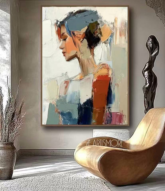 Modern Handcrafted Figure Painting Fine Wall Art For Home Decor MDP1005