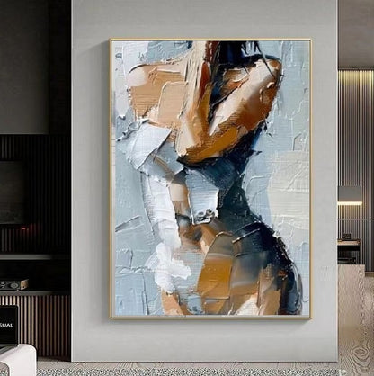 Handcrafted Modern Figure Painting Fine Wall Art For Homedecor MDP1006