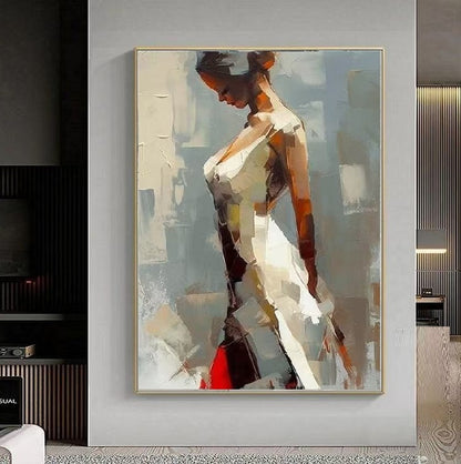 Handcrafted Modern Figure Painting Fine Wall Art For Homedecor MDP1007