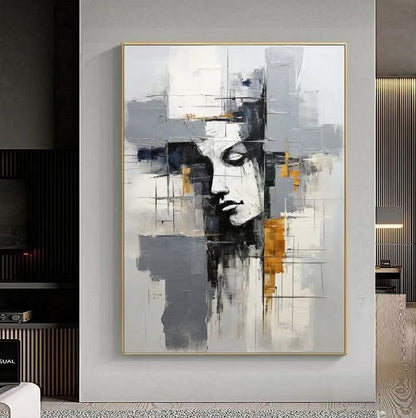 Handcrafted Modern Figure Painting Fine Wall Art For Homedecor MDP1009