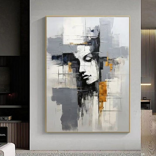 Handcrafted Modern Figure Painting Fine Wall Art For Homedecor MDP1009