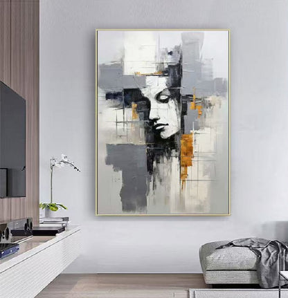 Handcrafted Modern Figure Painting Fine Wall Art For Homedecor MDP1009