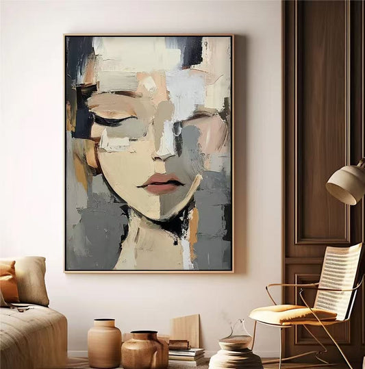 Handcrafted Modern Figure Painting Fine Wall Art For Homedecor MDP1011