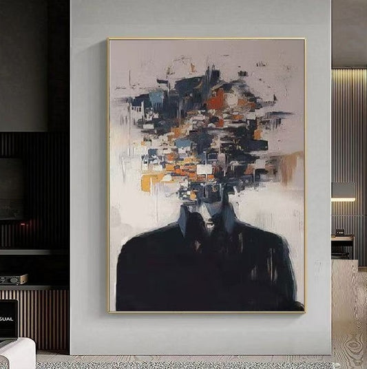 Handcrafted Modern Figure Painting Fine Wall Art For Homedecor MDP1012