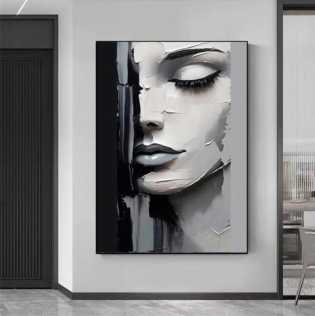 Modern figure painting with expressive brushstrokes