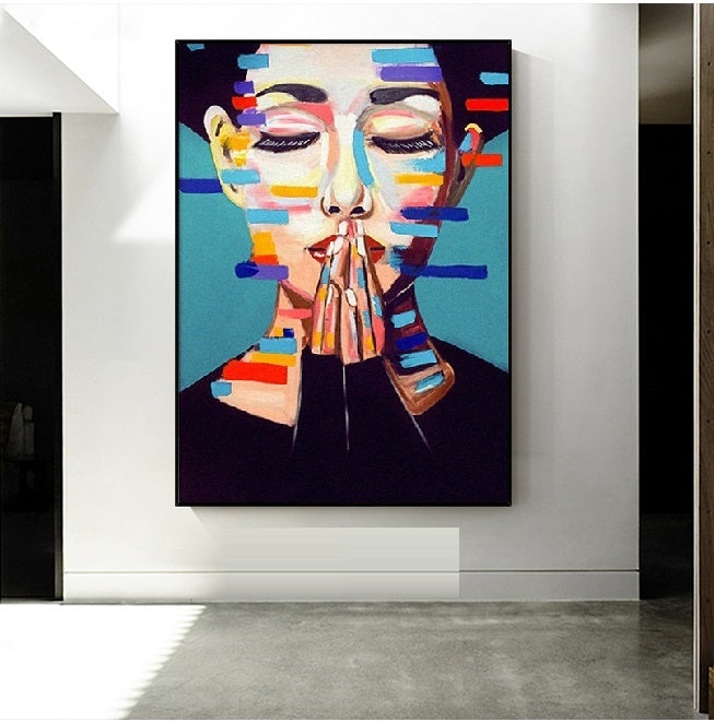 Modern figure painting with expressive brushstrokes