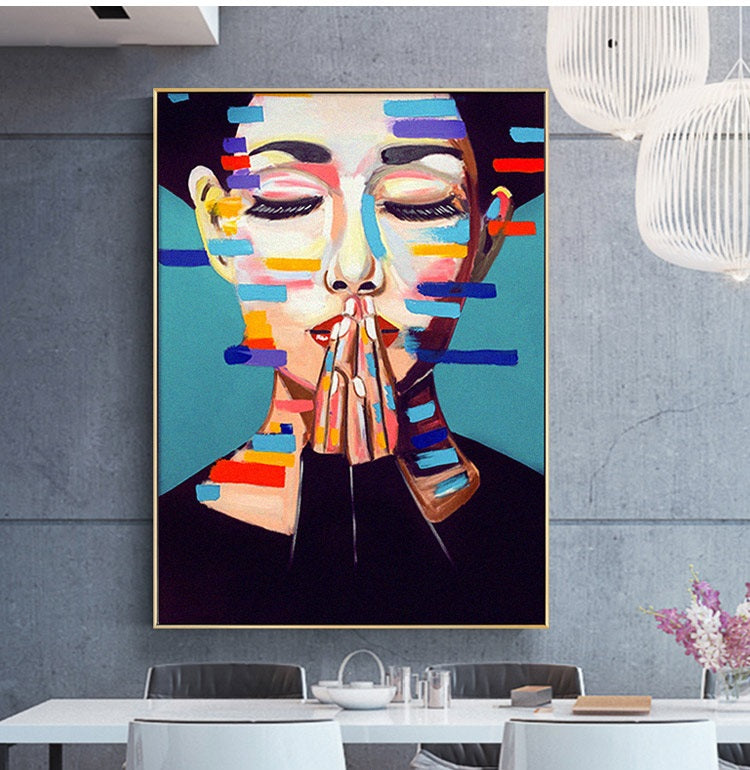 Modern figure painting with expressive brushstrokes