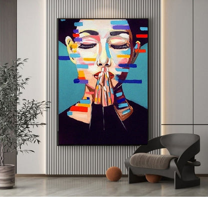 Modern figure painting with expressive brushstrokes