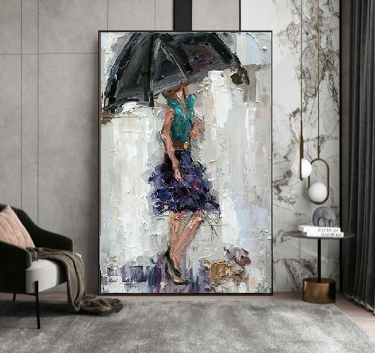 Handcrafted Modern Figure Painting Fine Wall Art For Homedecor MDP1019