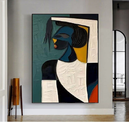 Handcrafted Modern Figure Painting Fine Wall Art For Homedecor MDP1025A