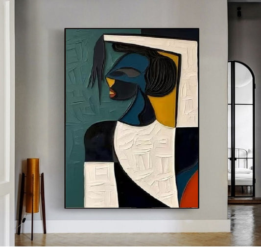 Handcrafted Modern Figure Painting Fine Wall Art For Homedecor MDP1025A