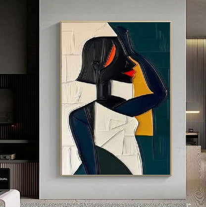 Handcrafted Modern Figure Painting Fine Wall Art For Homedecor MDP1025B