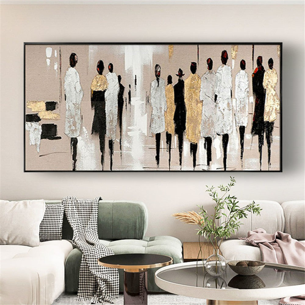 Modern figure painting with expressive brushstrokes