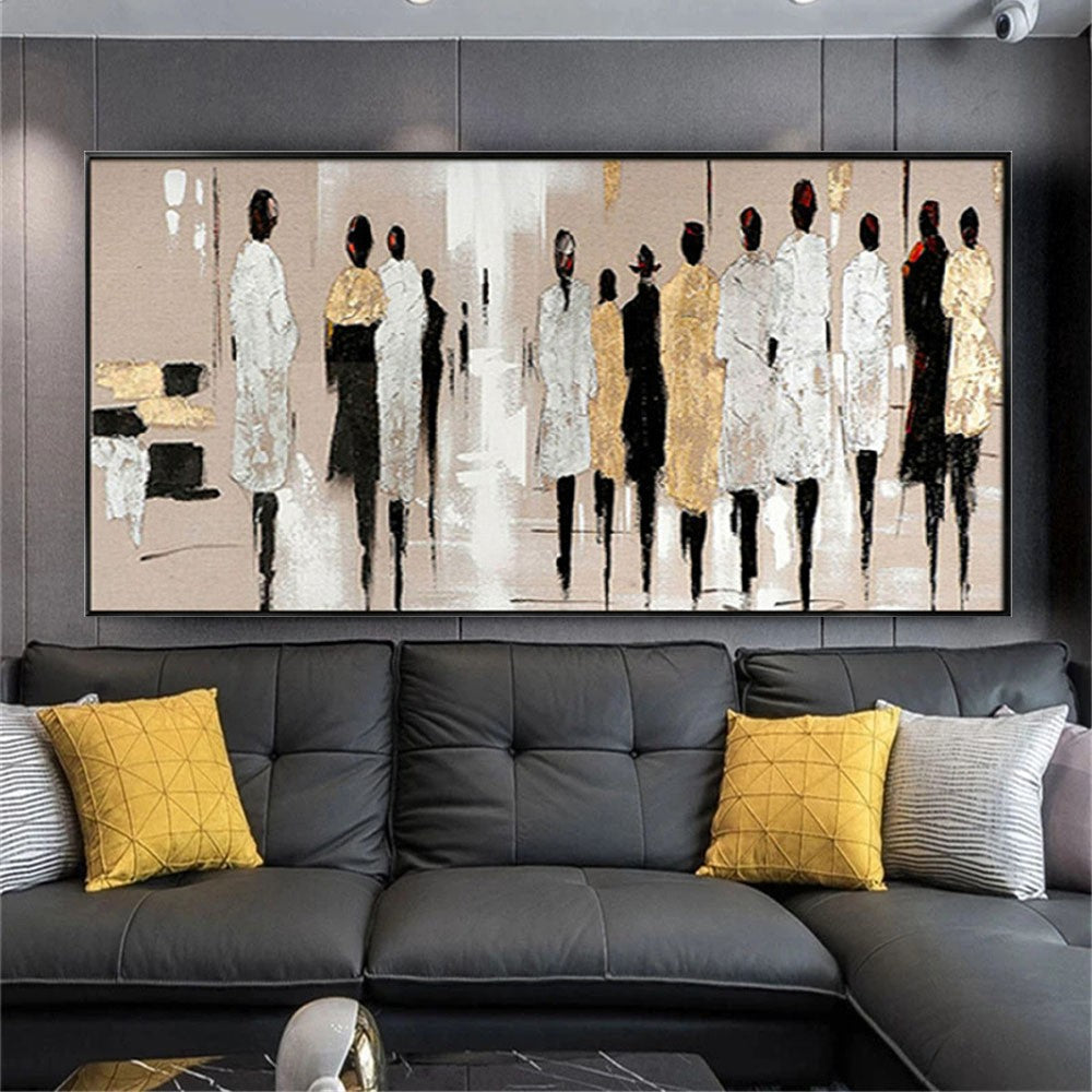 Modern figure painting with expressive brushstrokes