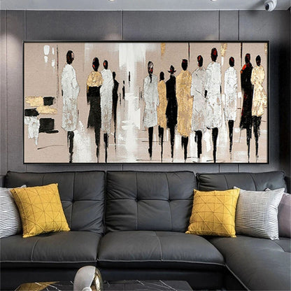 Modern figure painting with expressive brushstrokes